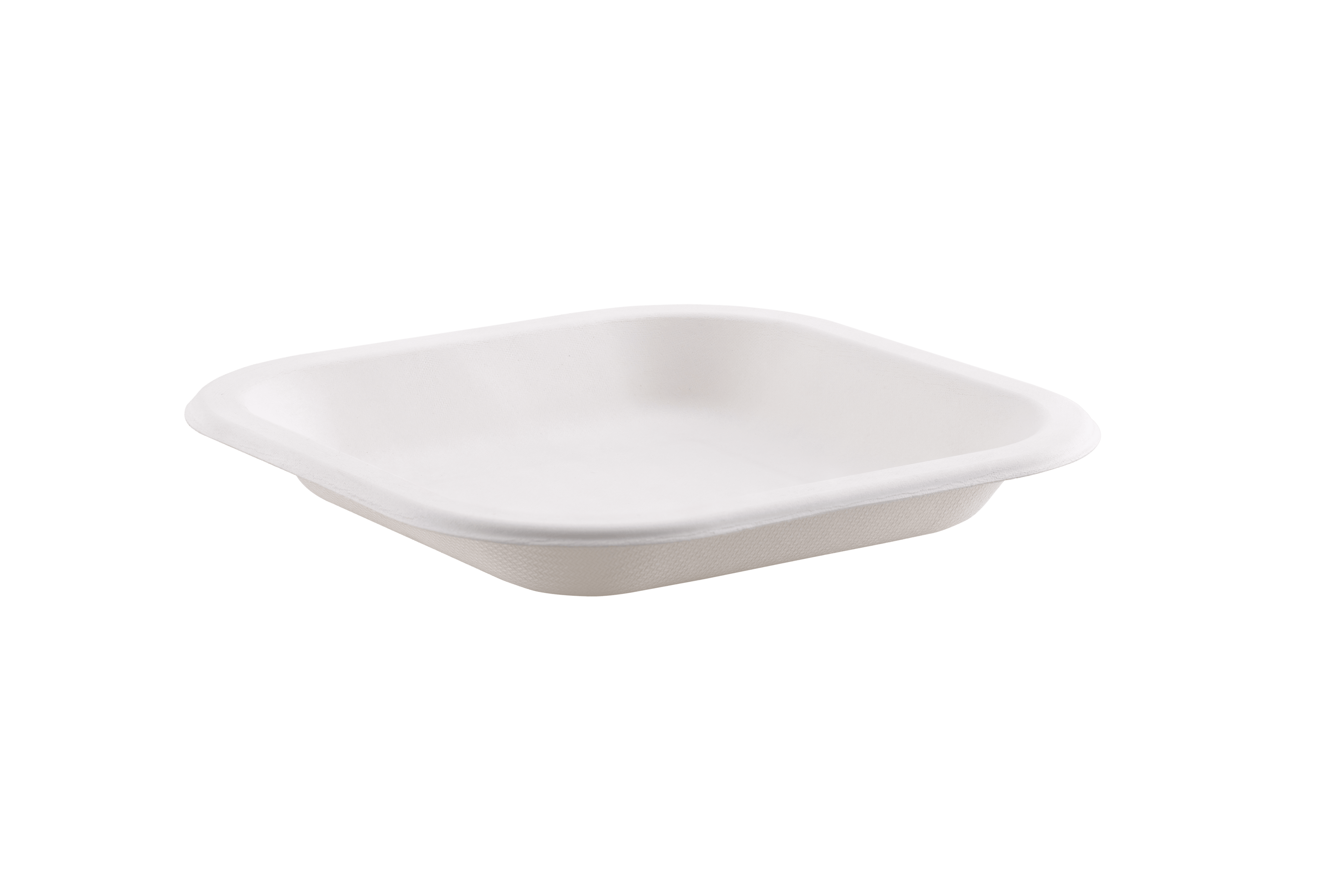 6 Inch Plain Square Bagasse Plate (PER BOX)