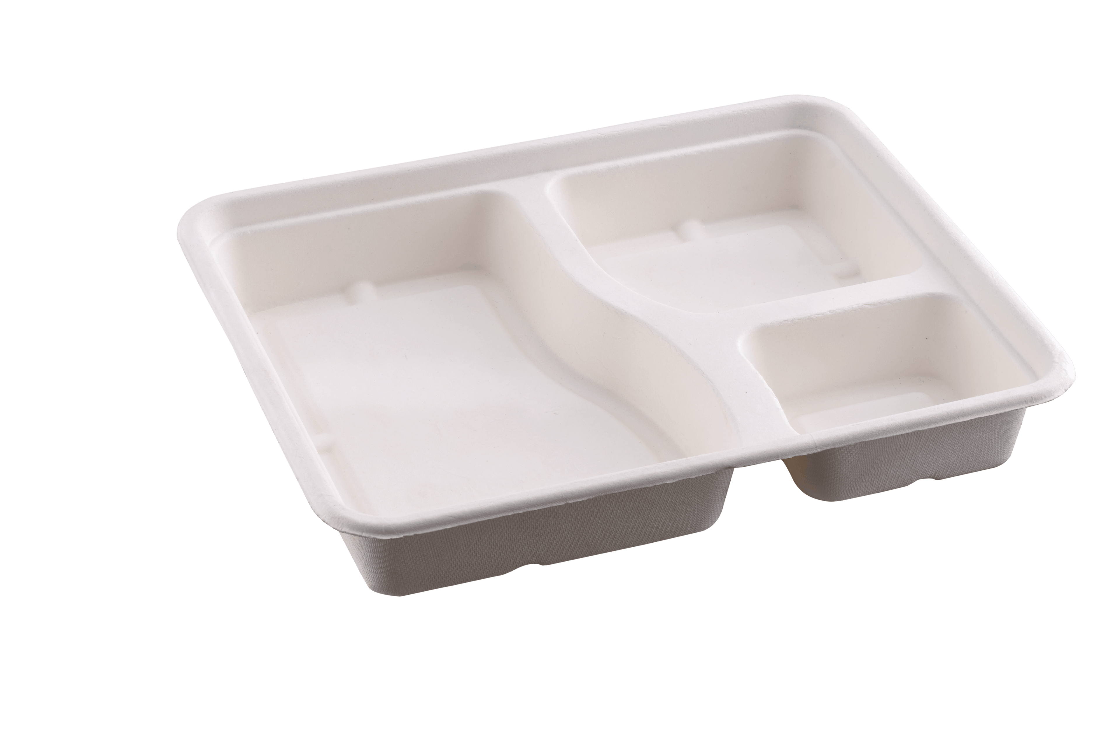 Smart 10 Inch 3-Compartment Square Bagasse Plate