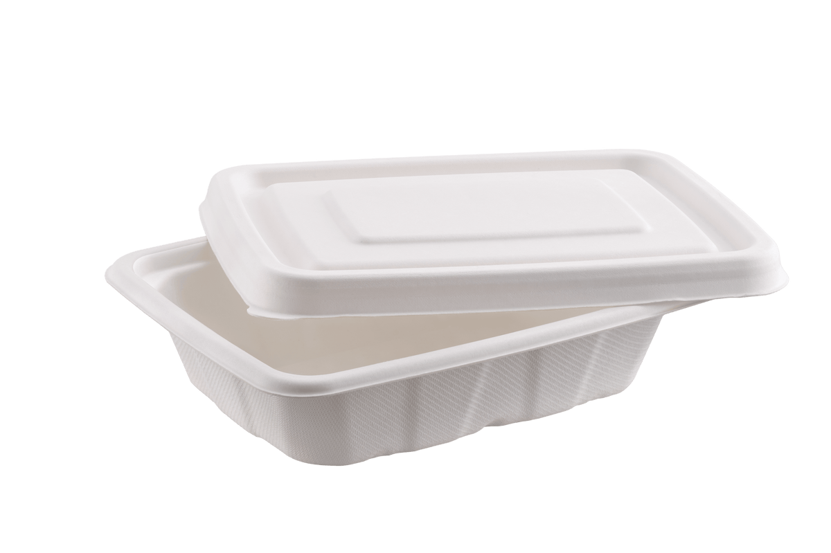 RECTANGULAR BOWL 500 ML (WHITE) ( PER BOX  600 PCS )