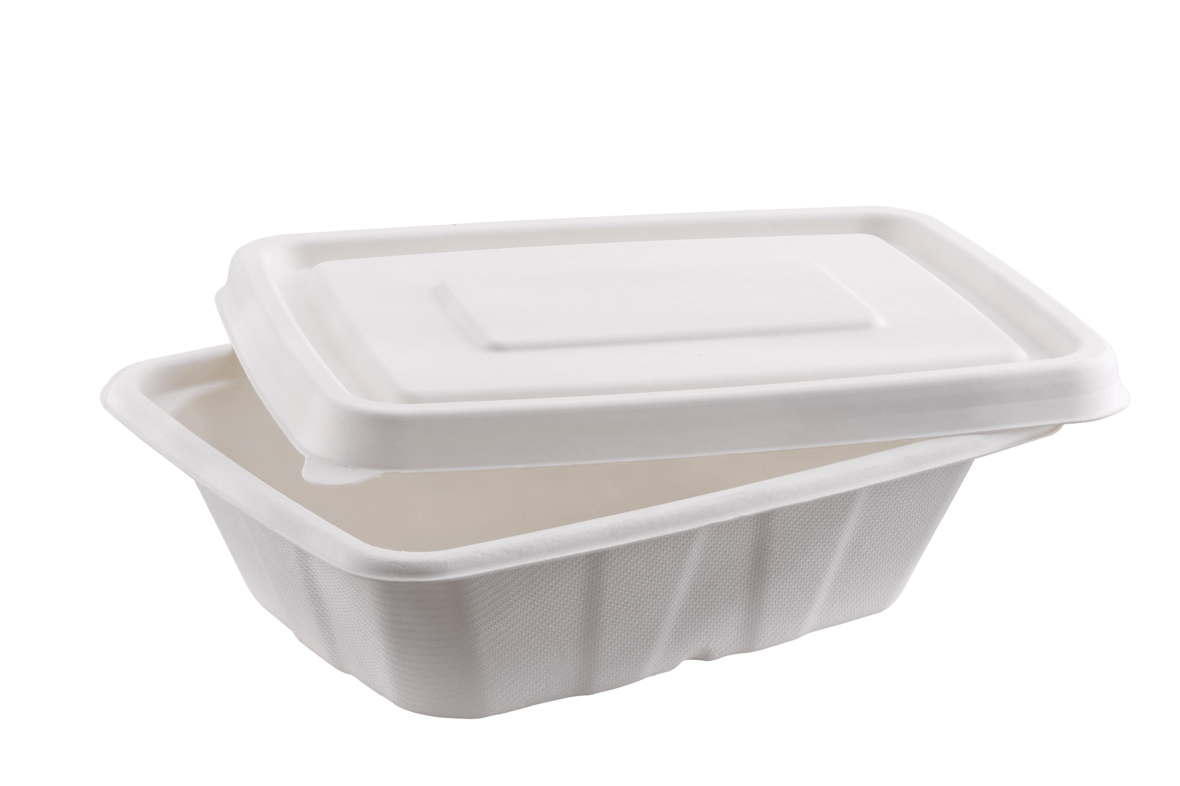 750 Ml Rectangle Bagasse Food Container
