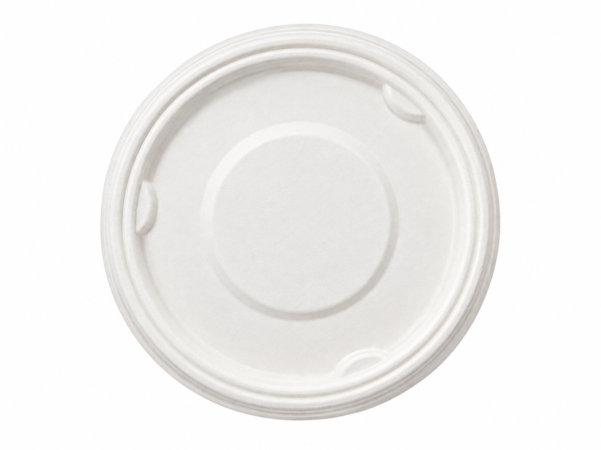 500 Ml Lid For Round (BROWN) Bagasse Food Container (PER BOX 600PCS)